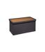 Pouf & Rangement Classy 76cm Gris Foncé-2