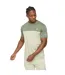 Mens Castlebay T-shirt Light Olive Crosshatch-2