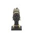 Statuette Tête Femme Coiffe Massai 45cm Noir-1