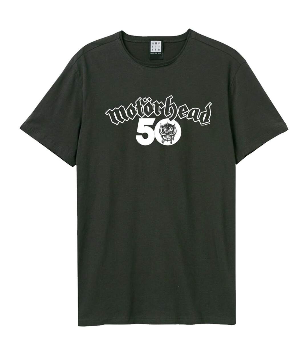 T-shirt Style Motorhead 50th Adulte Charbon Amplified-1