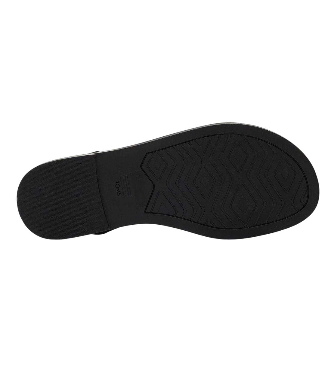 Womens/ladies Kira Flat Sandals Black Toms-3