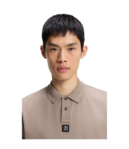 Mens Deabono Logo Polo Shirt Medium Brown Hugo