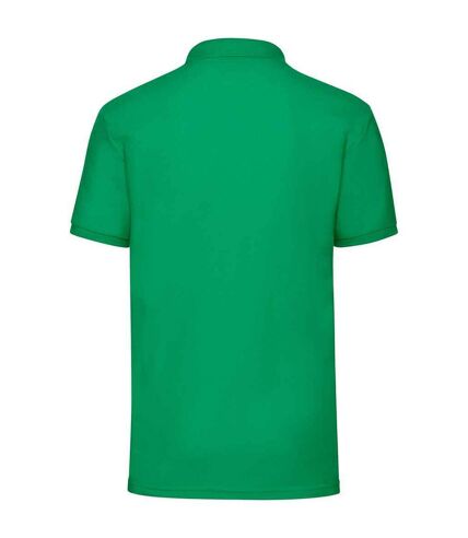 Mens pique polo shirt kelly green Fruit of the Loom