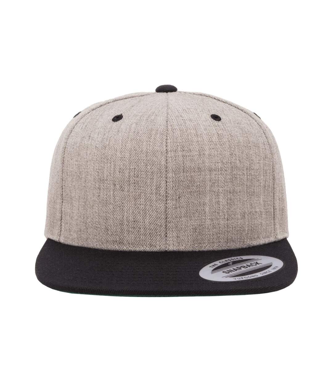 Casquette Ajustable Motif/style Deux Tons Gris Chiné Noir Flexfit-1