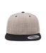 Casquette Ajustable Motif/style Deux Tons Gris Chiné Noir Flexfit-1