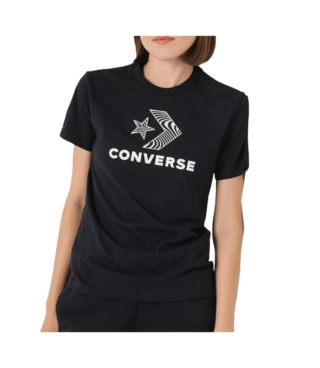 T-shirt Noir Femme Converse 3260 - S-1