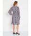 Robe courte cache-coeur imprimé feuillage-2