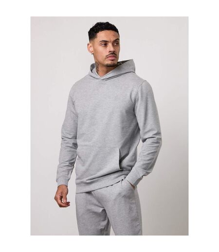 Mens Victory Loopback Hoodie Grey Melange Gym King