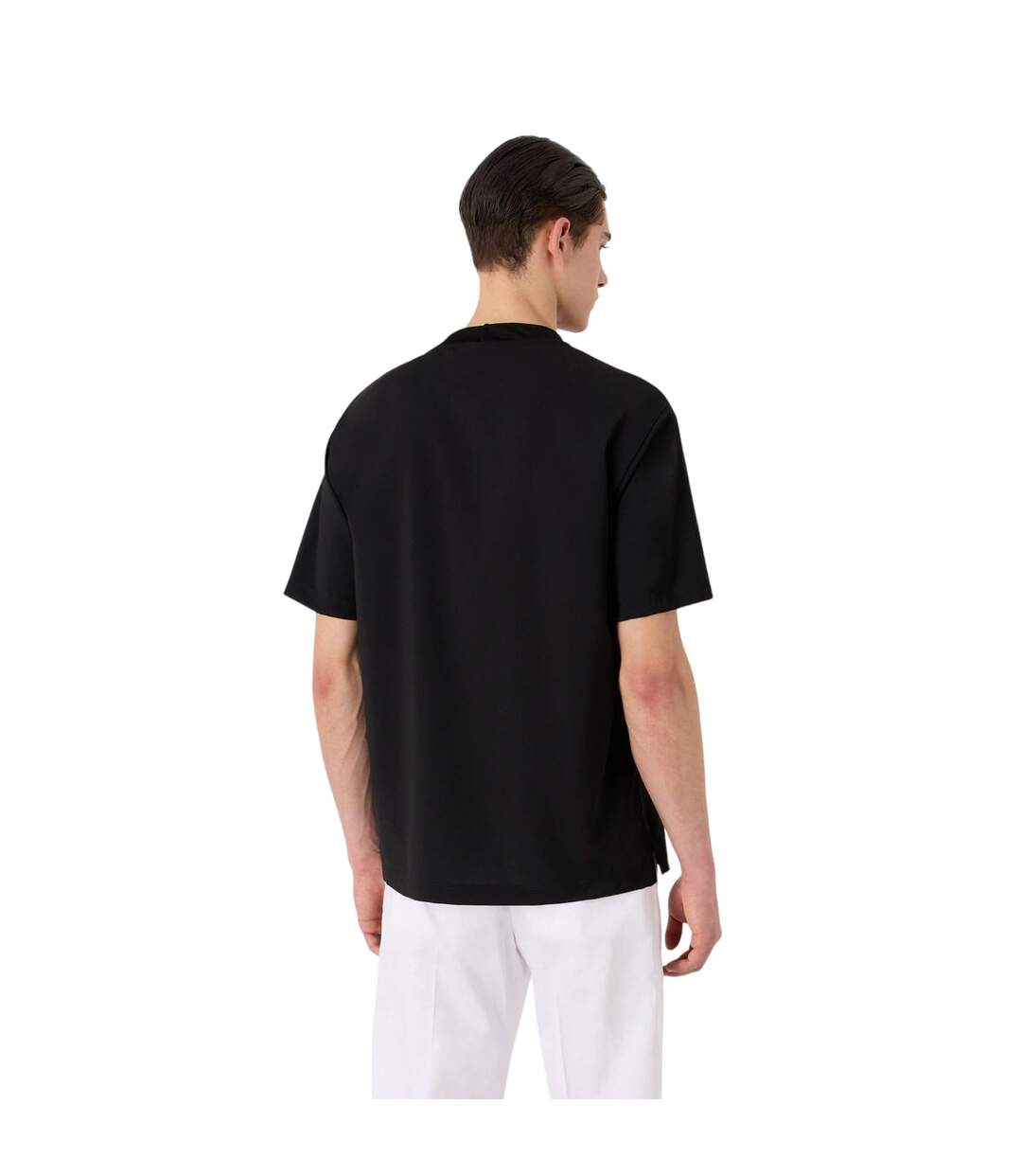 T-shirt Motif/style Logo Sur Poitrine Homme Noir Emporio Armani-3