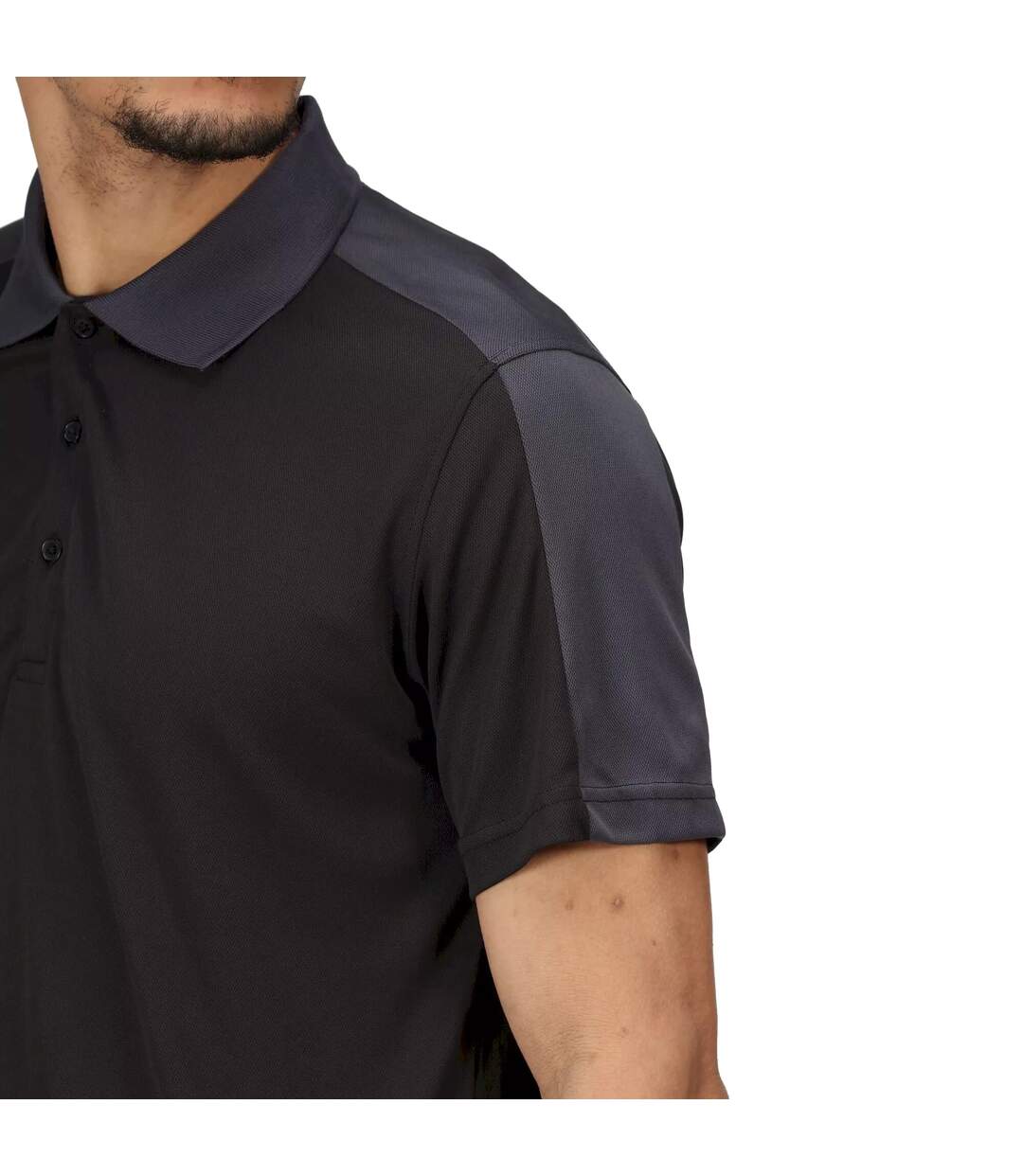 Regatta - Polo de sport CONTRAST - Homme (Noir / gris) - UTPC3304