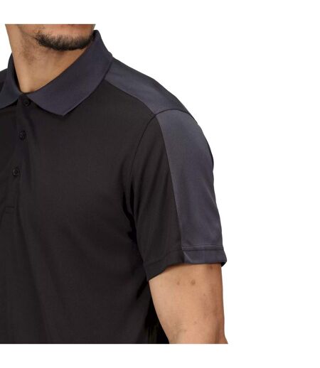 Polo de sport contrast homme noir / gris Regatta