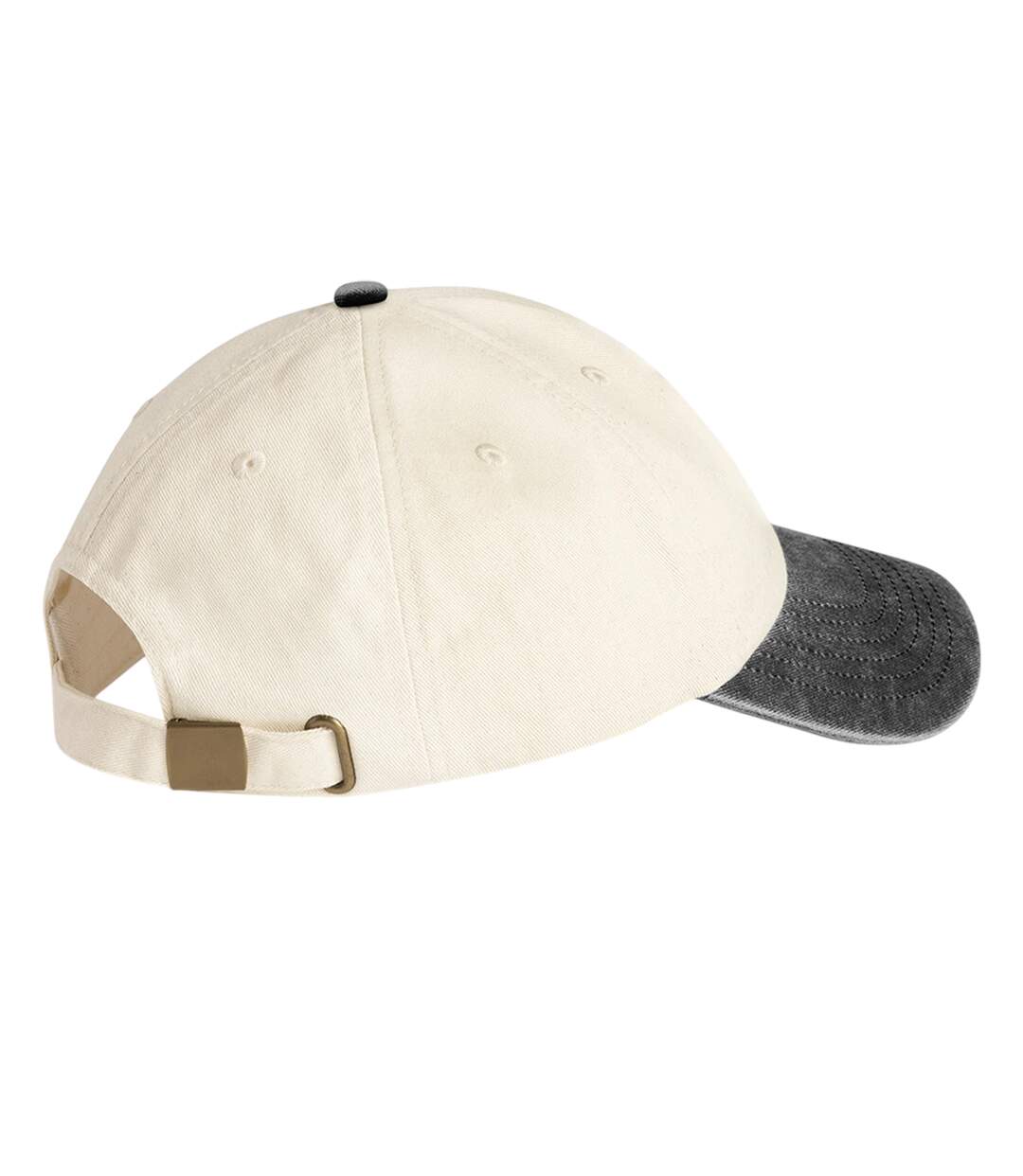 Casquette De Baseball Motif/style Contrasté Adulte Naturel Vieux Noir Beechfield-2