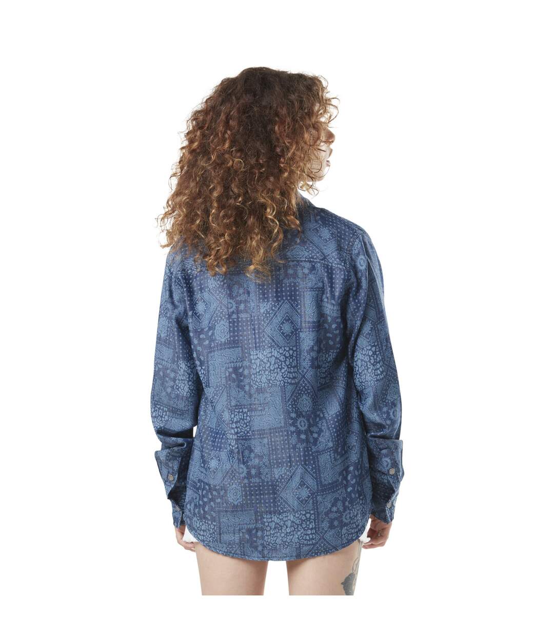 Chemise femme manches longues effet jean Paisley Vondutch-3