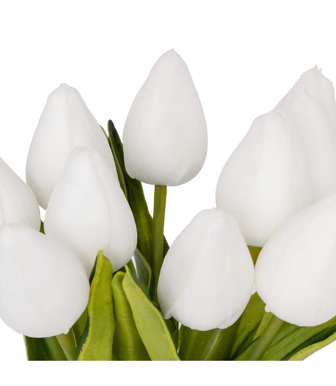 Composition Artificielle de Tulipes Hector 28cm Blanc-3