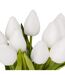 Composition Artificielle de Tulipes Hector 28cm Blanc-3