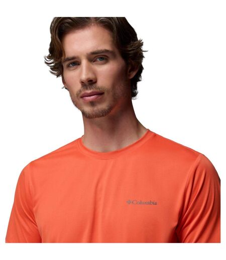 Mens Hike Tech Trail Performance T-shirt Orange Columbia
