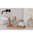 Vase Bouteille Déco Marbre 10cm Beige-3