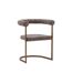 Chaise en tissu bouclette et acier marron Morning