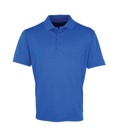 Mens coolchecker pique polo shirt royal blue Premier