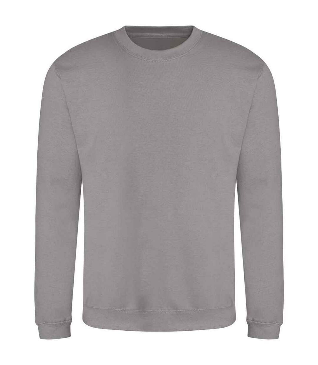 Unisex adult soft touch sweatshirt platinum grey Awdis-1