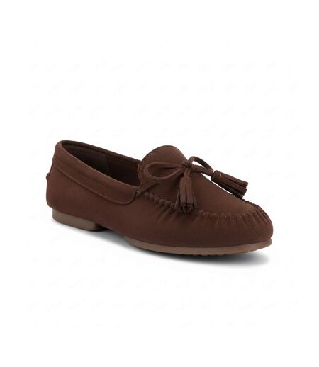 OZABI Mocassins Femme Bobo Chic Nœud Pampilles Daim Synthétique