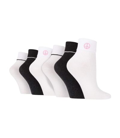 6 Pair Ladies Turn Over Lounge Socks