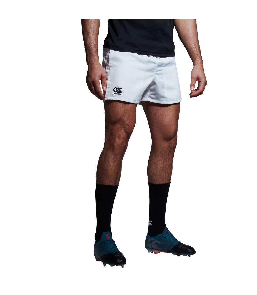 Mens Professional Polyester Shorts White Canterbury-4