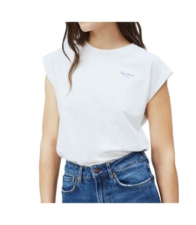 T-shirt Blanc Femme Pepe Jeans Bloom - XS