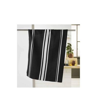 Torchon en Coton Tissé Comptoir 50x70cm Noir