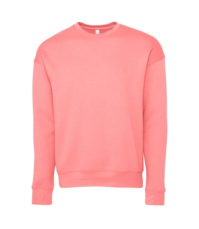 Bella + Canvas Adults Unisex Drop Shoulder Sweatshirt (Pink) - UTPC3872