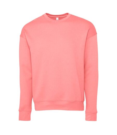 Bella + Canvas Adults Unisex Drop Shoulder Sweatshirt (Pink) - UTPC3872