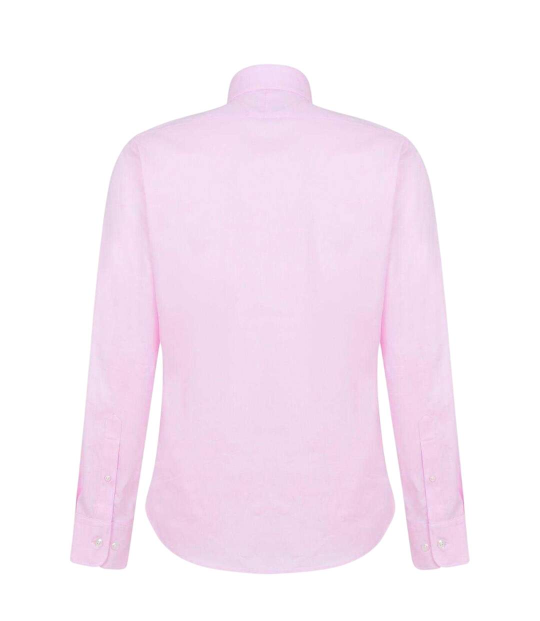 Mens Cotton Twill Long-sleeved Shirt Pink Haines And Bonner-3