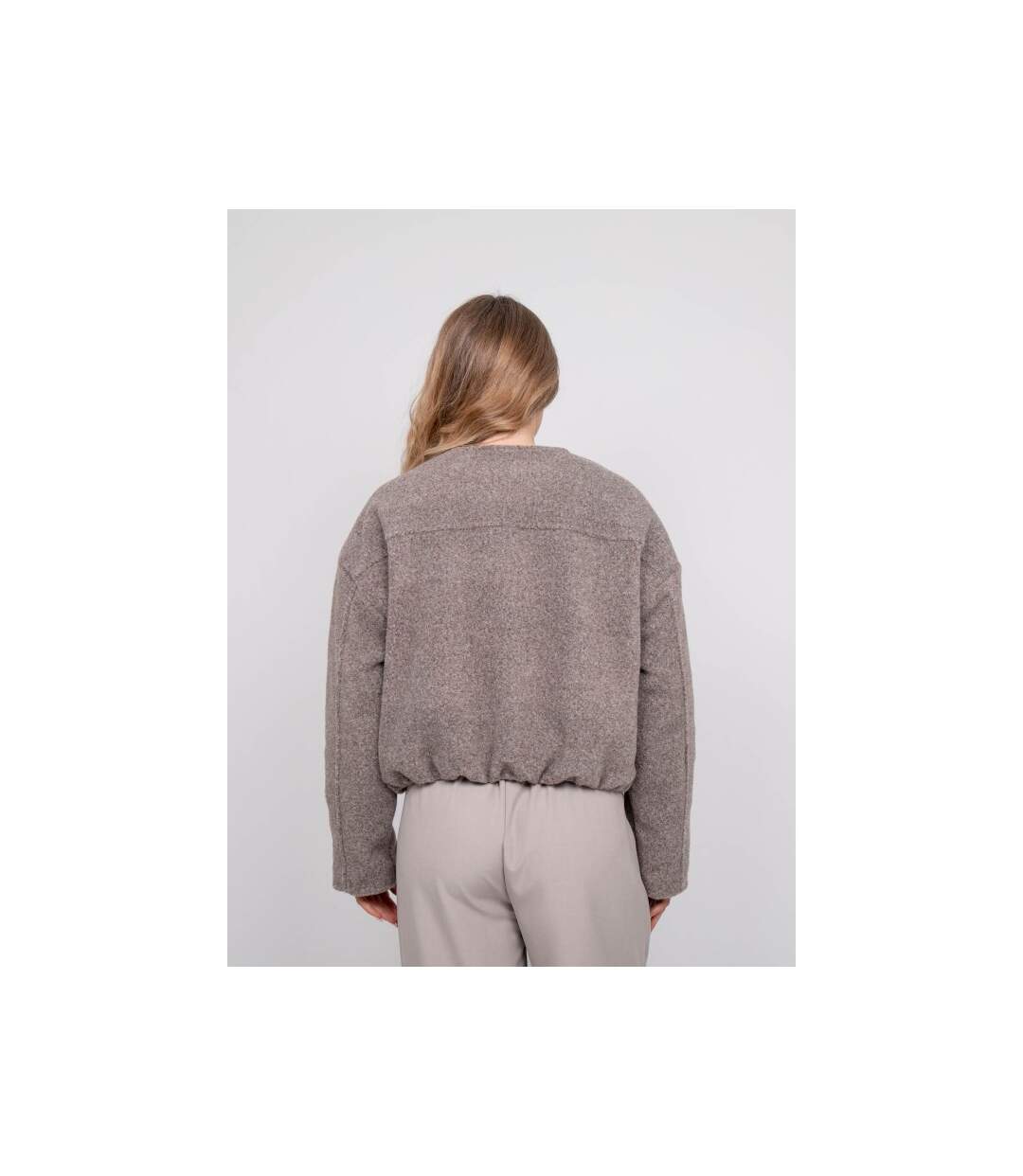 Veste courte effet laine boutons dorés UWARI - Dona X Lisa-2