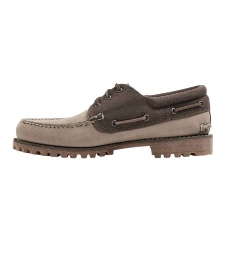 Mens Authentic Leather Boat Shoes Olive Timberland