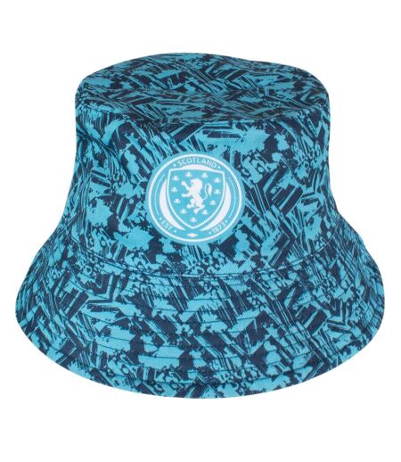 Mens Crest Bucket Hat Navy White Scotland