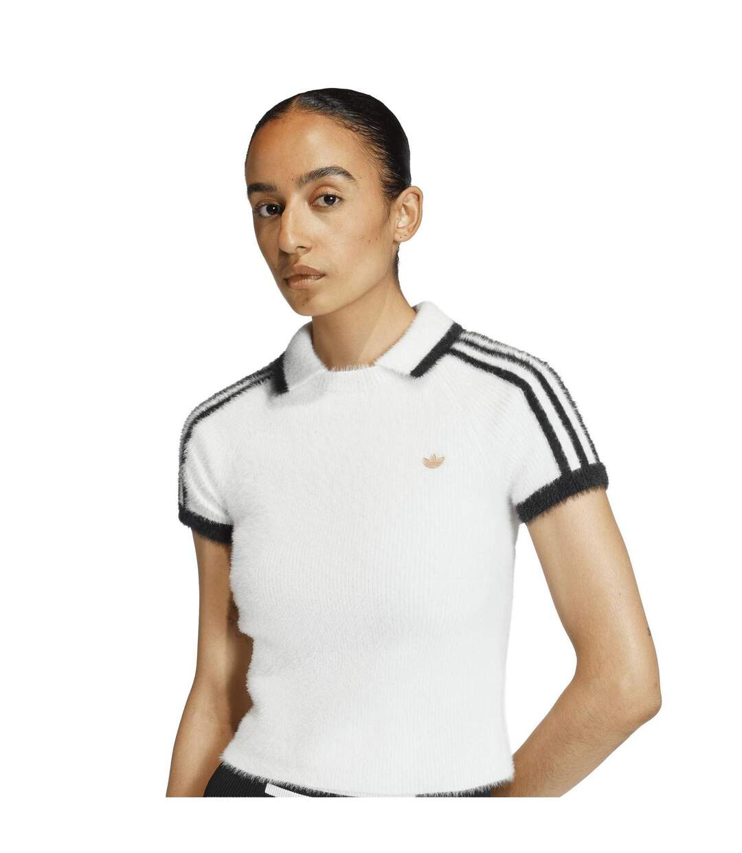 Womens/ladies Originals Polo Shirt White Adidas-4