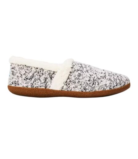 Womens/ladies Speckle Slip-on Slippers Grey Toms