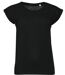 T-shirt manches courtes col rond - Femme - 01406 - noir