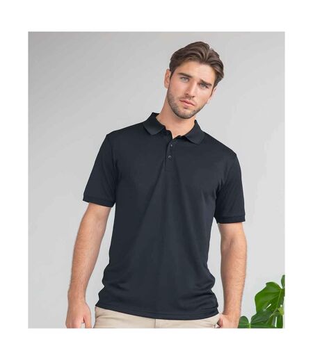 Henbury Mens Piqu Polo Shirt (Black) - UTPC4429