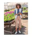 Womens/ladies Organic Cotton Fleece Gilet Cream WoolOvers-2