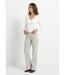 Pull fin avec angora et laine, col V-3