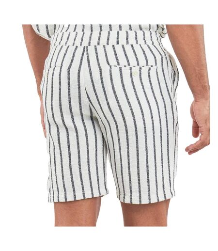 Short blanc/marine rayure homme selected slhregsal