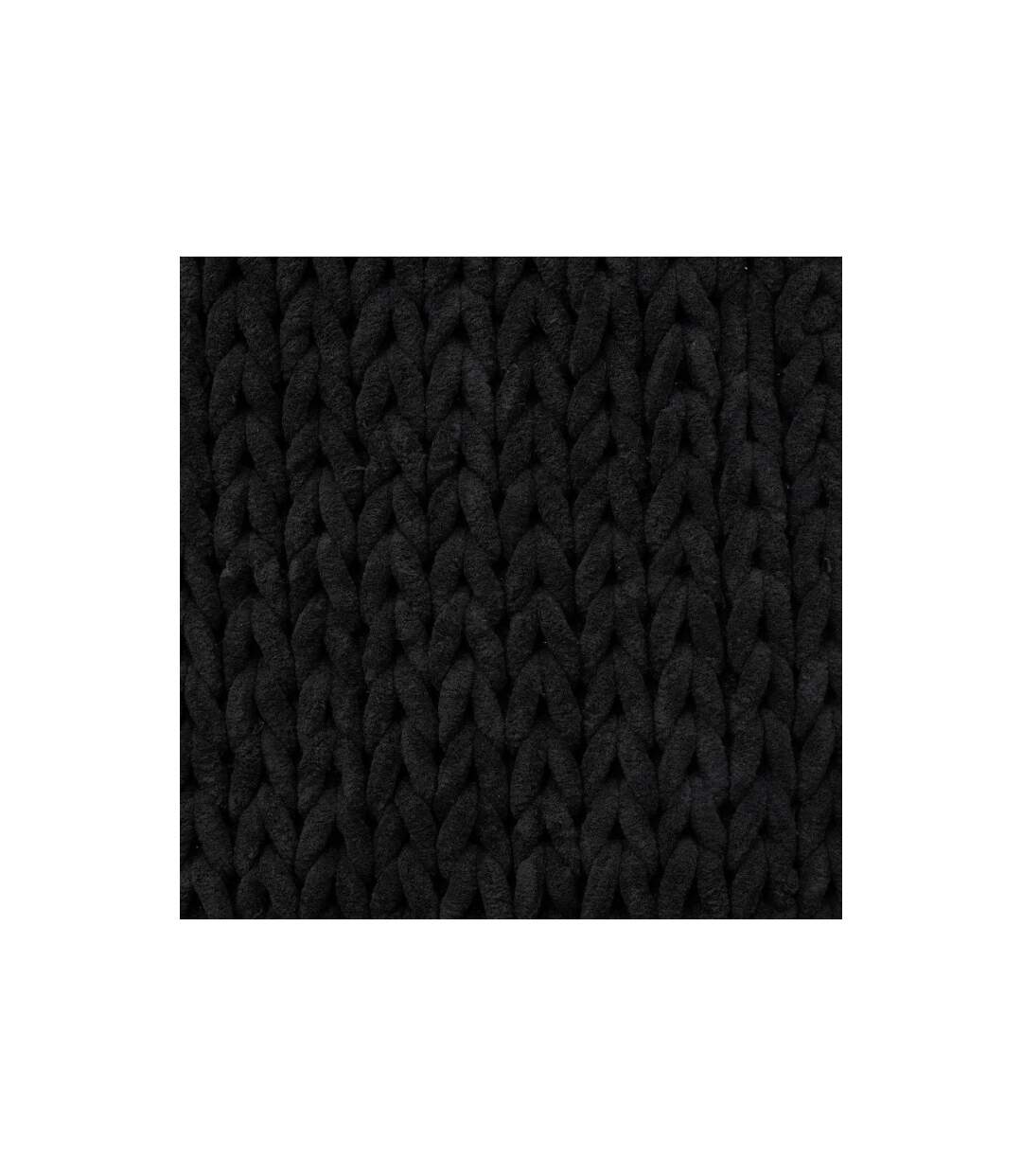 Tapis de Salle de Bain Tissé Épais 50x120cm Noir Khôl-3