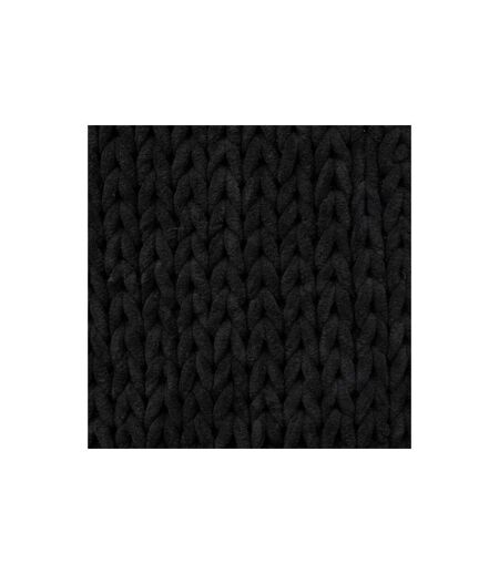 Tapis de Salle de Bain Tissé Épais 50x120cm Noir Khôl