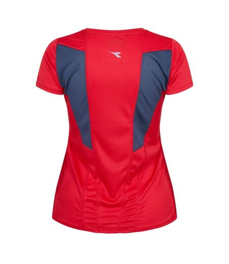 T-shirt Motif/style Logo Femme Rouge Tomate Diadora