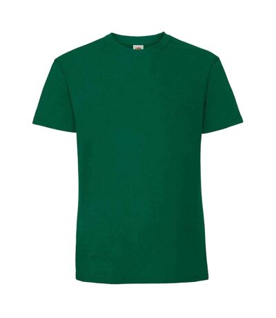 Mens iconic 195 ringspun premium tshirt college green Fruit of the Loom