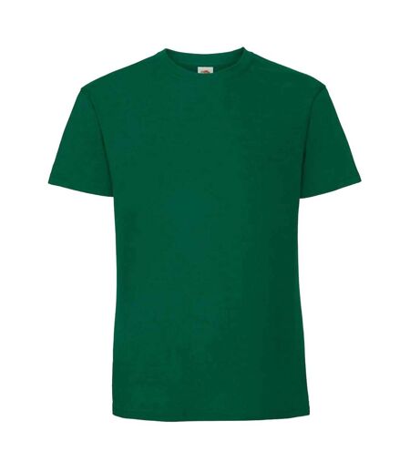 Mens iconic 195 ringspun premium tshirt college green Fruit of the Loom