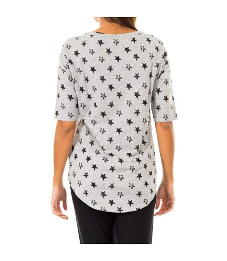 Women's 3/4 sleeve boat neck T-shirt 1487903579