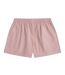 Womens/ladies comfort cotton shorts light pink Animal-2