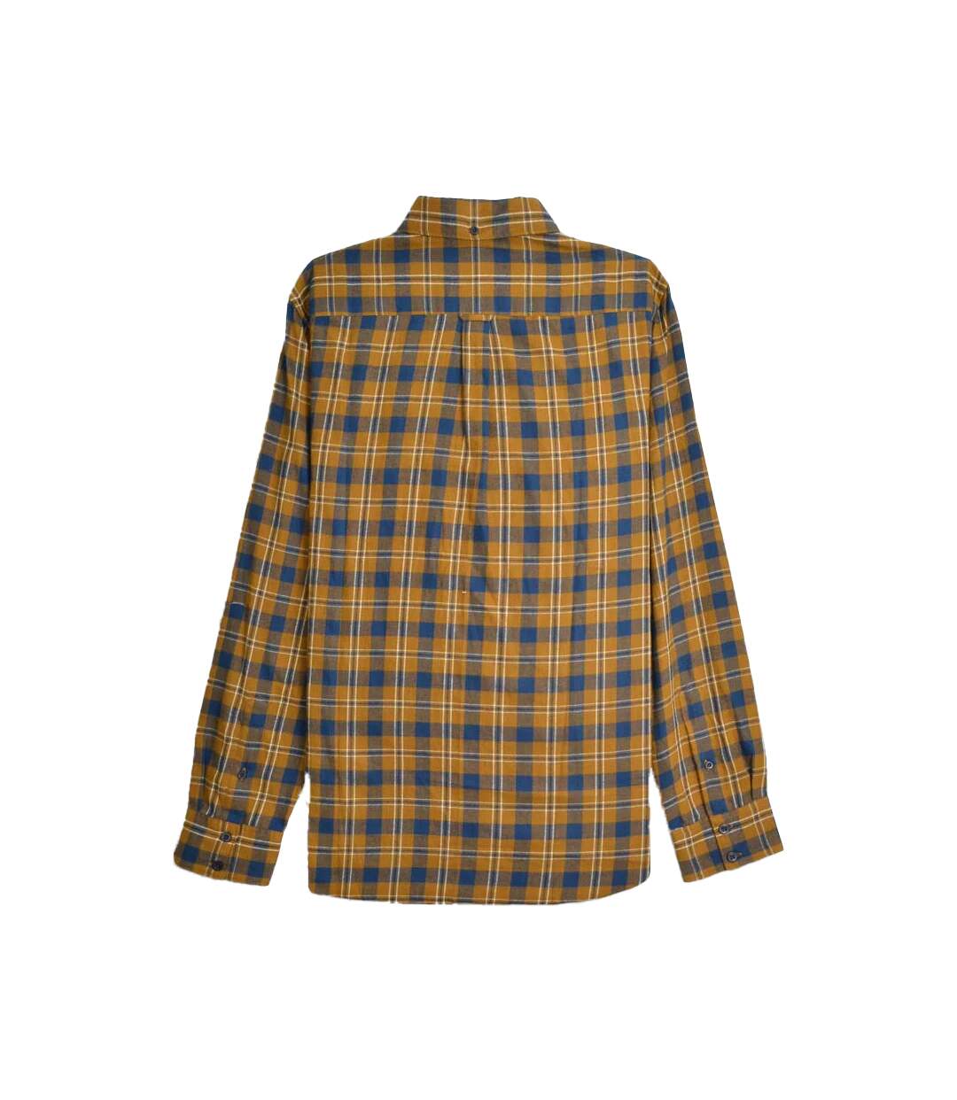Chemise Manches Longues Motif/style À Carreaux Homme Moutarde Bleu Marine Lambretta-3